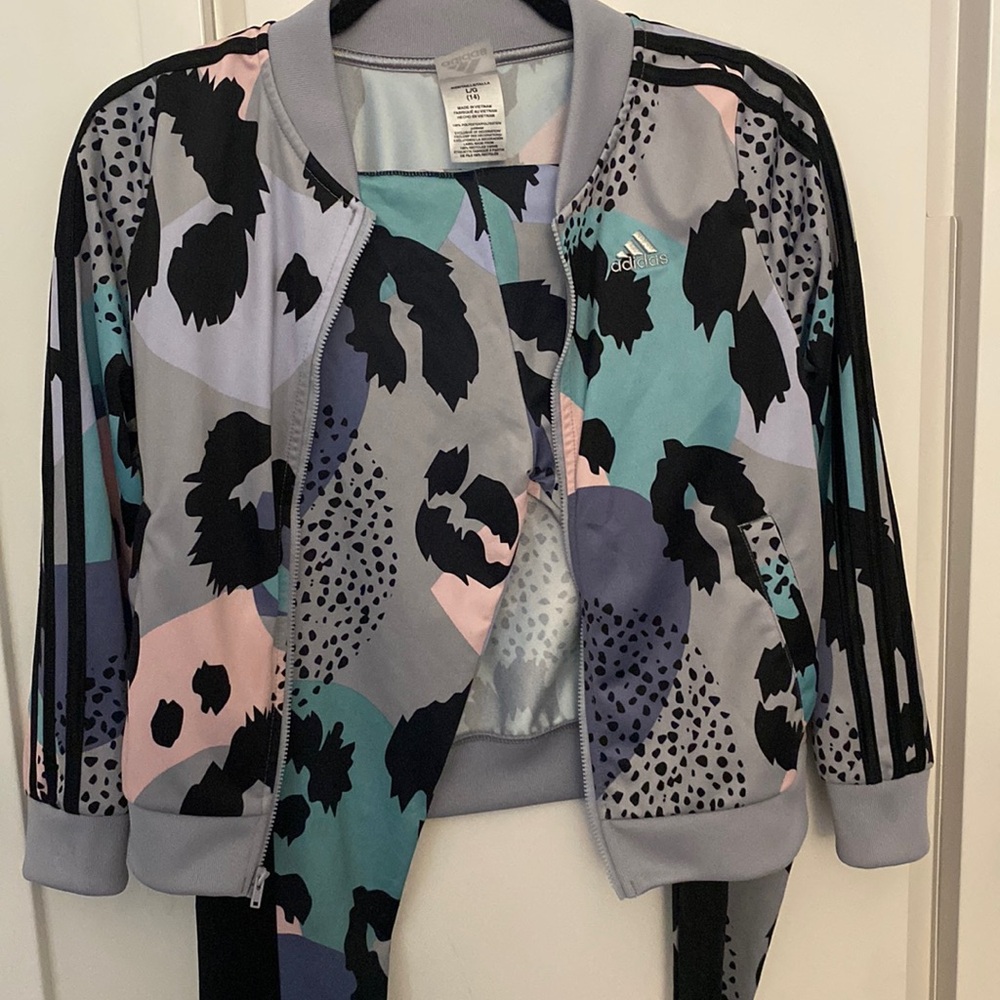 Adidas track jacket and leggings set